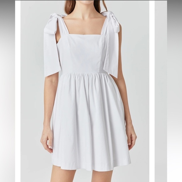 Endless Rose BOWED SQUARE NECKLINE BABY DOLL MINI size medium - Picture 5 of 11